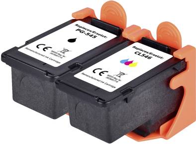 Renkforce Tinte Kombi-Pack ersetzt Canon PG-545, CL-546 Kompatibel Kombi-Pack Schwarz, Cyan, Magenta, Gelb