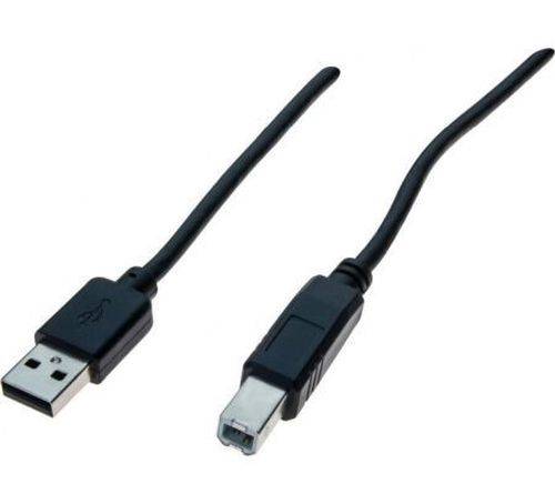 USB 2.0 High Speed Kabel, USB St. A/ USB St. B, schwarz, 5,0 M