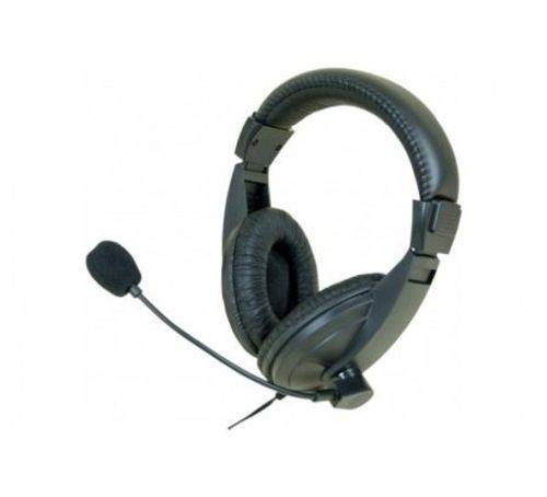 Stereo Headset mit Mikrofon, schwarz, 2 x Klinkenstecker 3.5 mm (2,3m Kabel)