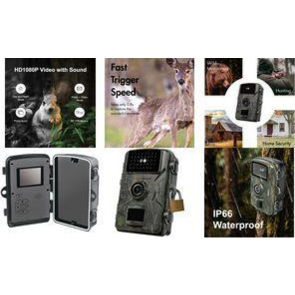 LogiLink Wildkamera mit Nachtsicht, Wärme-/Bewegungsauslöser Wildtierkamera zum Einfangen großartiger Bilder von wild