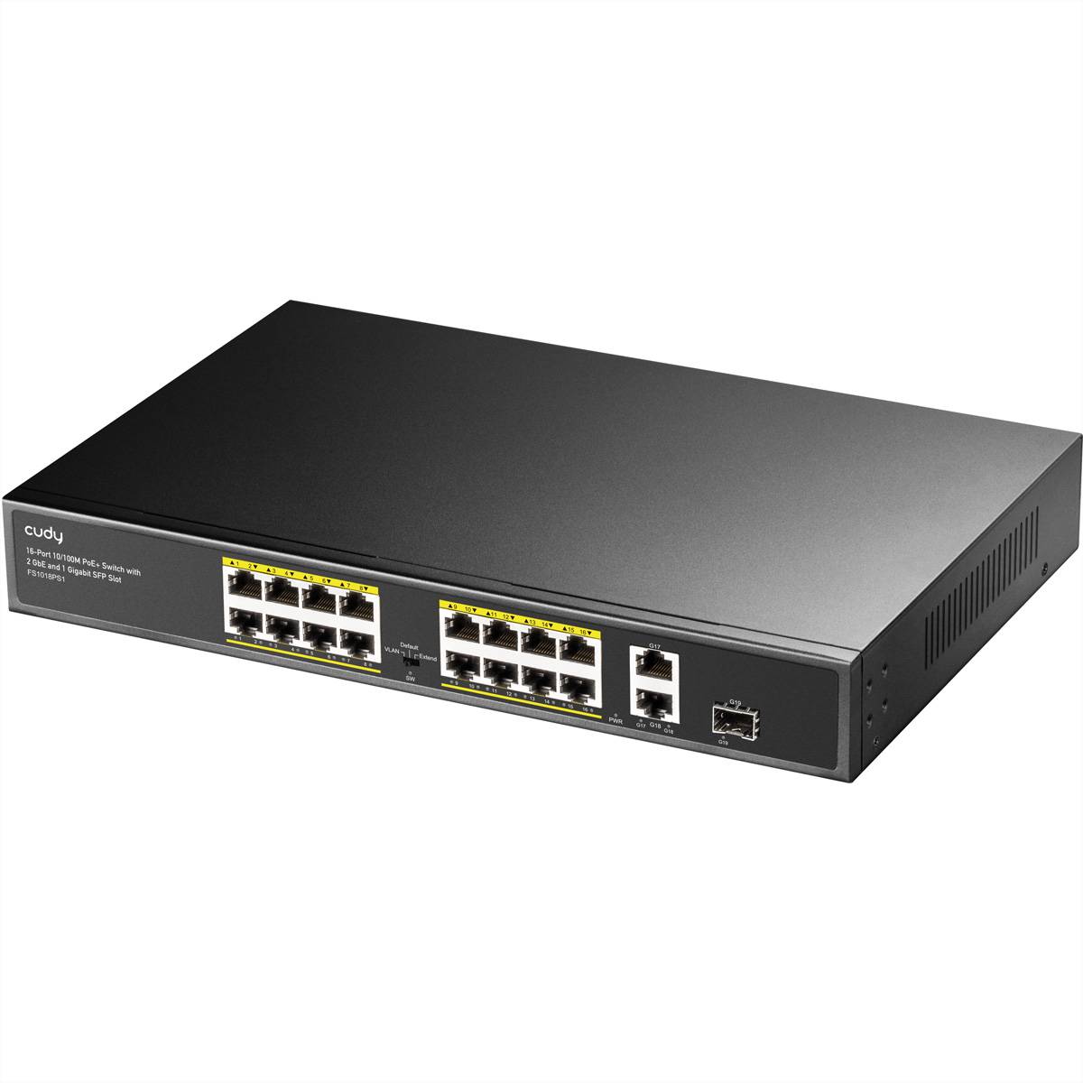 FS1018PS1 - Fast Ethernet (10/100) - Power over Ethernet (PoE) - Rack-Einbau