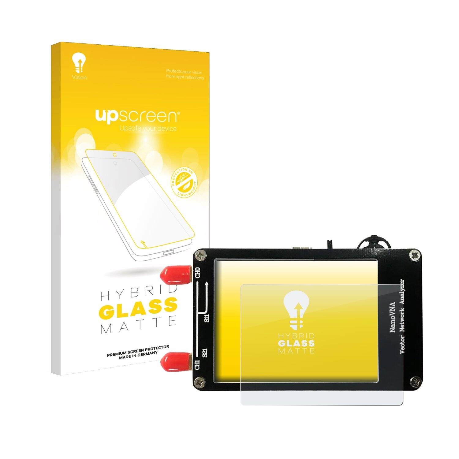 upscreen Hybrid Glas Matt Panzer-Folie für NanoVNA H