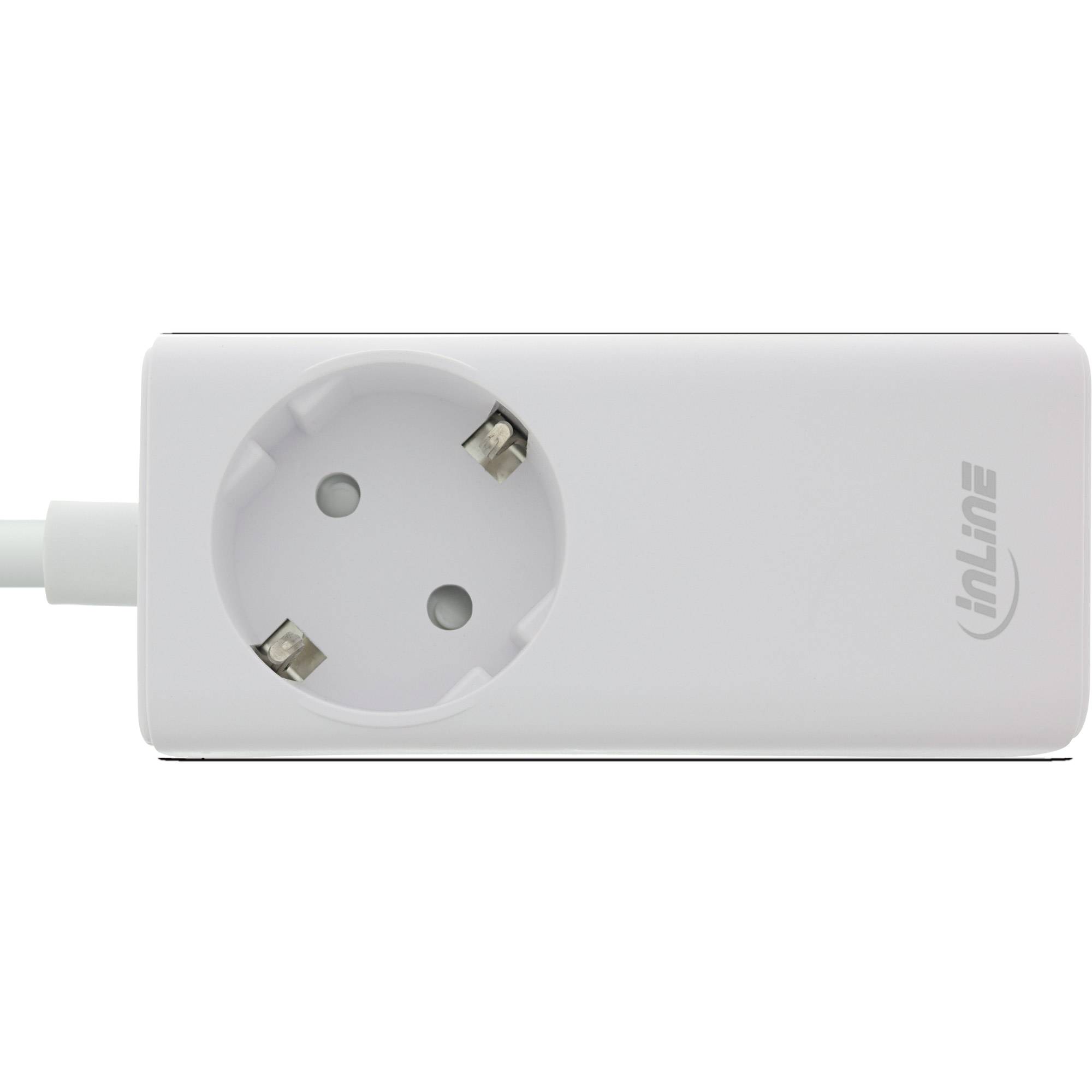 INLINE - USB Netzteil - GaN Ladegerät - 2x USB-C - 1x USB-A - mit Schutzkontaktbuchse