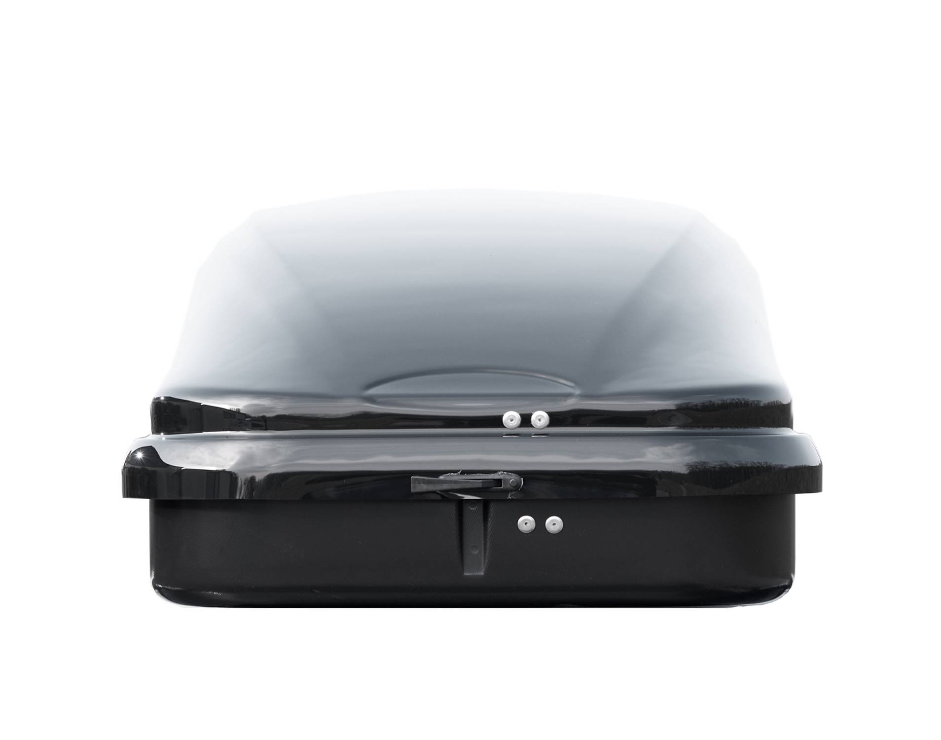 Skibox VDPFL460 460Ltr schwarz glänzend + Alu Relingträger VDP004L kompatibel mit Chevrolet Nubira Kombi ab 04