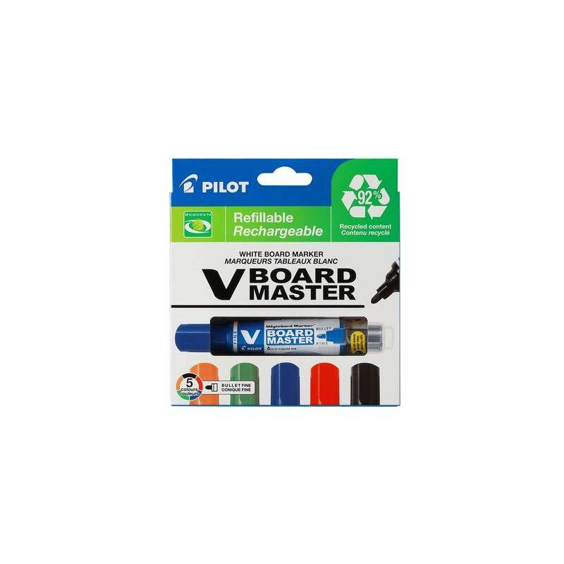 PILOT Whiteboard-Marker V BOARD MASTER, Rundspitze, 5er Etui