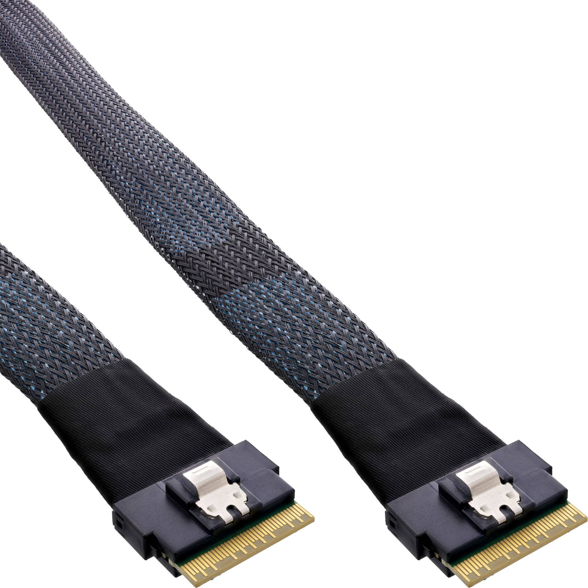 INLINE - Slim SAS Kabel - SFF-8654 8i zu SFF-8654 8i - 48 Gb/s - 1m