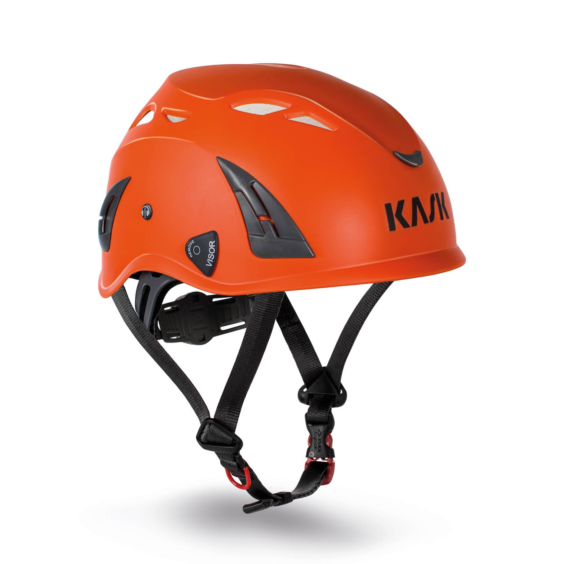 Kask Arbeitsschutzhelm mit Nackenschutz Plasma AQ, EN 397, Gerüstbauhelm - orange