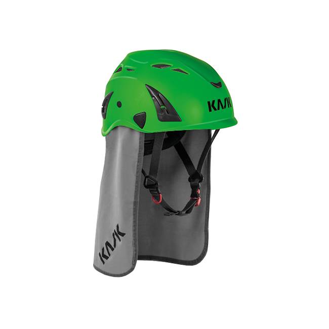 Kask Arbeitsschutzhelm mit Nackenschutz Plasma AQ, EN 397, Gerüstbauhelm - grün
