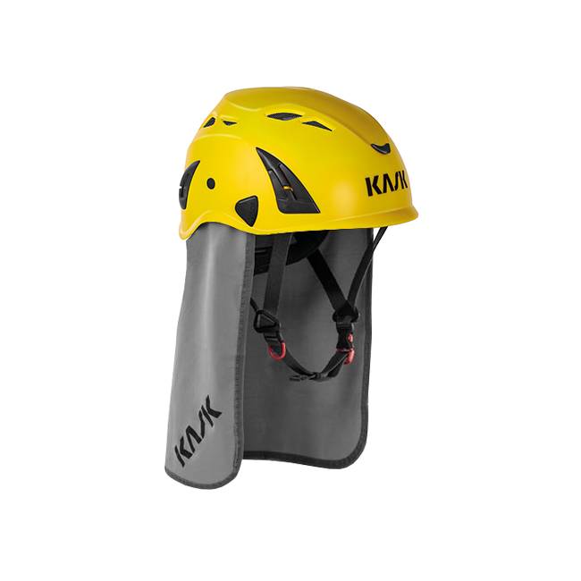 Kask Arbeitsschutzhelm mit Nackenschutz Plasma AQ, EN 397, Gerüstbauhelm - gelb