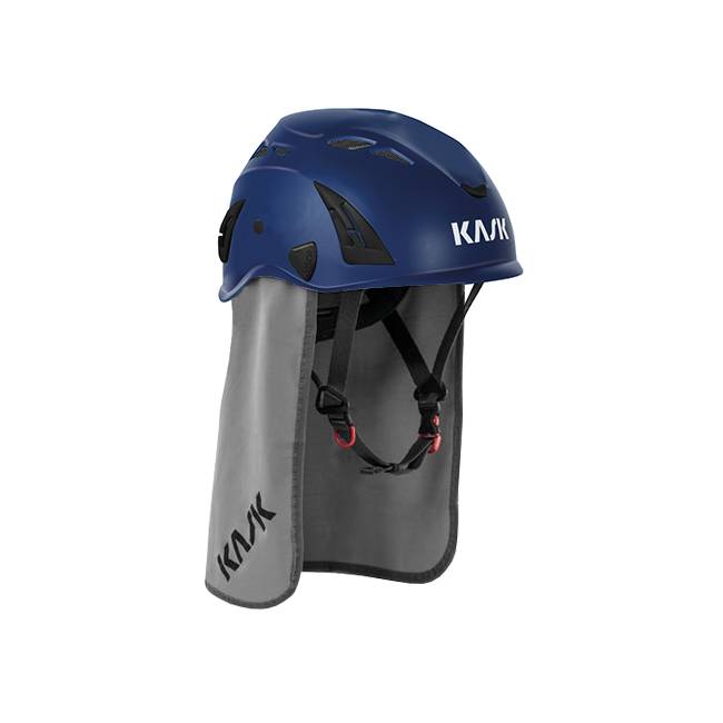 Kask Arbeitsschutzhelm mit Nackenschutz Plasma AQ, EN 397, Gerüstbauhelm - royal blau