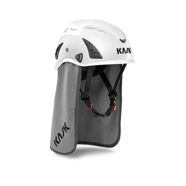 Kask Arbeitsschutzhelm mit Nackenschutz Plasma AQ, EN 397, Gerüstbauhelm - weiß