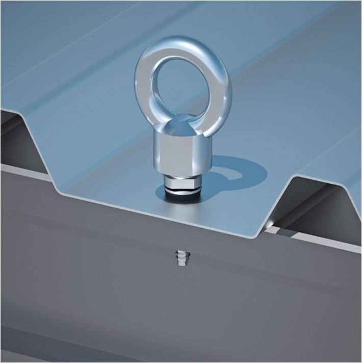 Gerüstanker für Trapezblech mit Stahl-Unterkonstruktion