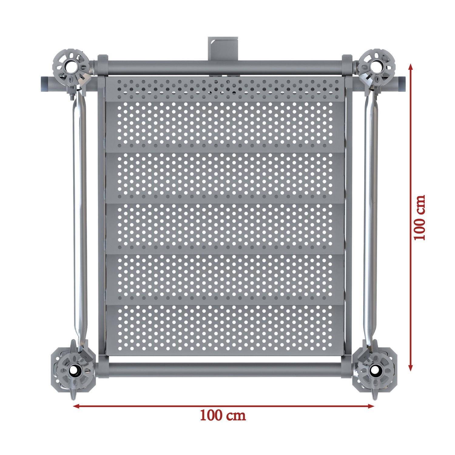 Bautreppe Außentreppe feuerverzinkt für 1 m Höhenunterschied mit Wandbefestigung