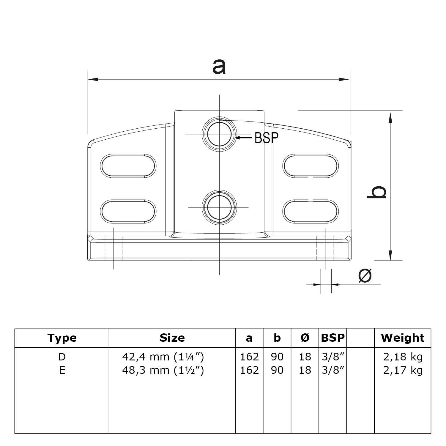 Typ_147 Winkelhalter heavy duty Ø 48,3 mm
