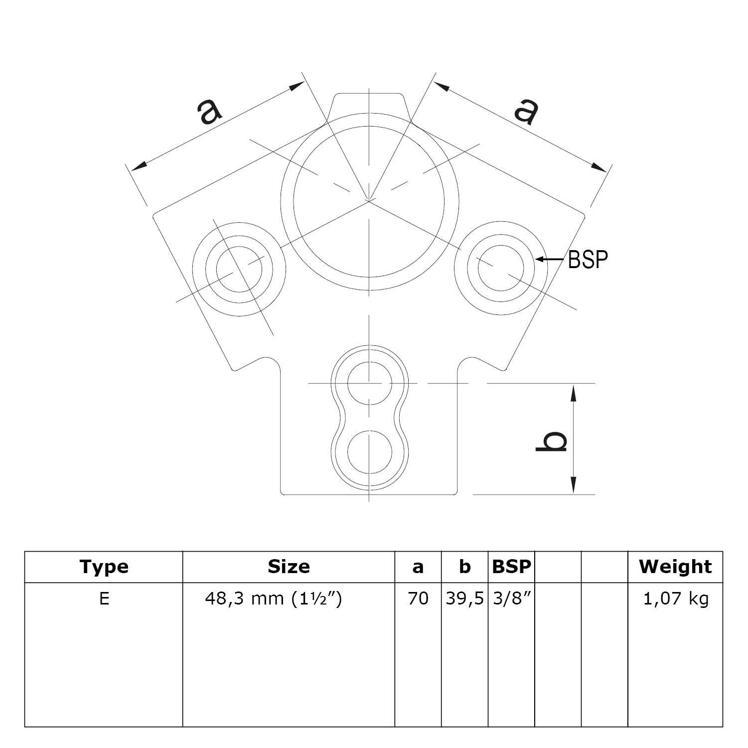 Typ_91 Rohrverbinder Firststück Ø 48,3 mm