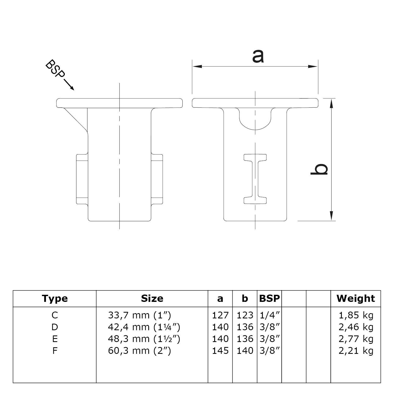 Typ_54 Bodenhülse Ø 48,3 mm