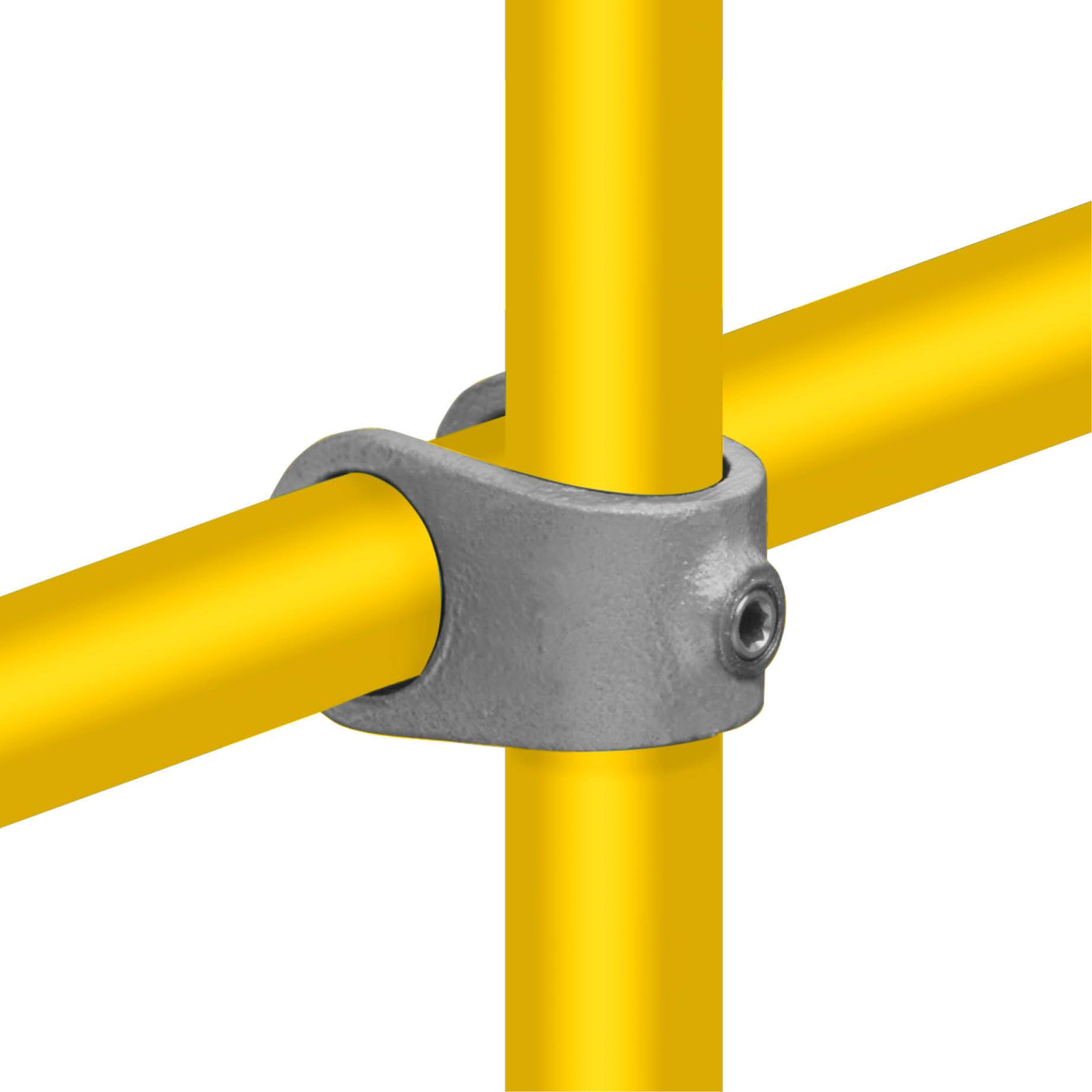 Typ_33 Rohrverbinder Kreuzstück ohne horiz. Fixierung 90° Ø 48,3 mm