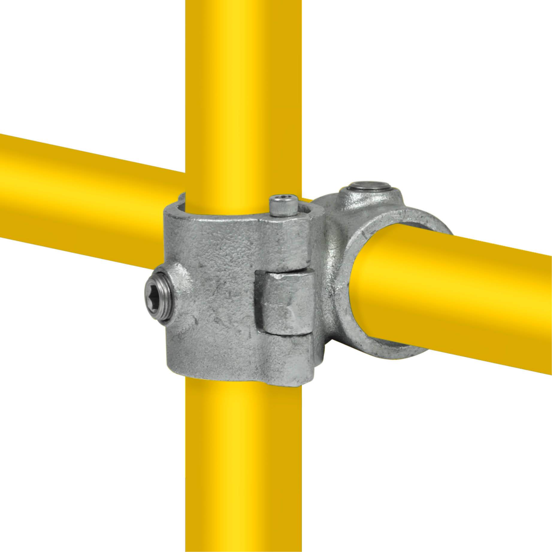 Typ_28V Rohrverbinder Kreuzstück vorgesetzt 90° klappbar Ø 48,3 mm