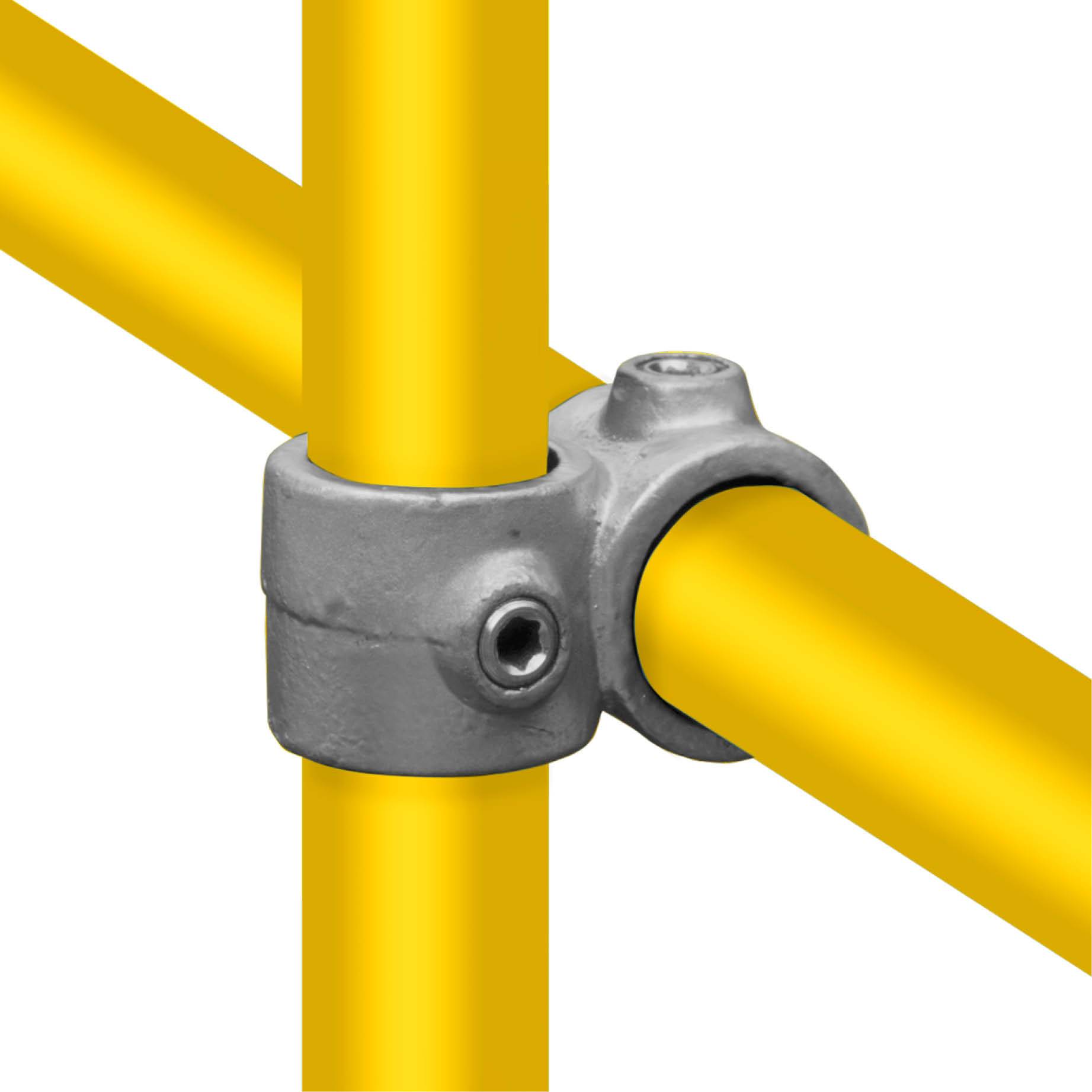 Typ_28 Rohrverbinder Kreuzstück vorgesetzt 90° Ø 48,3 mm