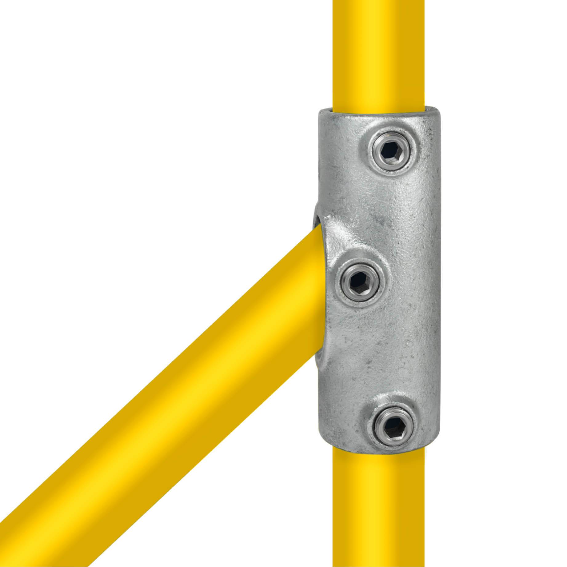 Typ_27 Rohrverbinder Eckstück Handlaufbefestigung bis 45° Ø 48,3 mm