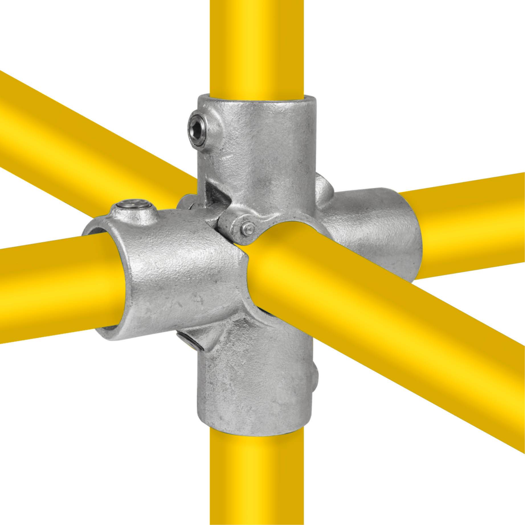 Typ_26O Rohrverbinder 4-Richtungs-Kreuzstück aufklappbar Ø 48,3 mm