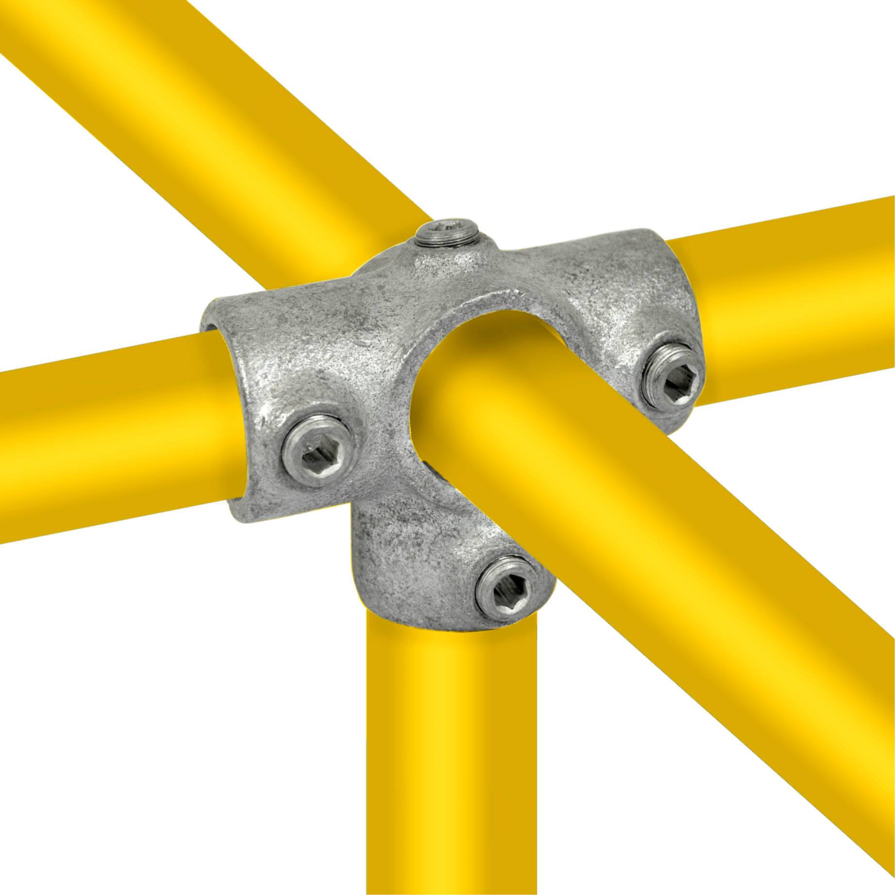 Typ_24 Rohrverbinder 3-Richtungs-T-Stück Ø 48,3 mm