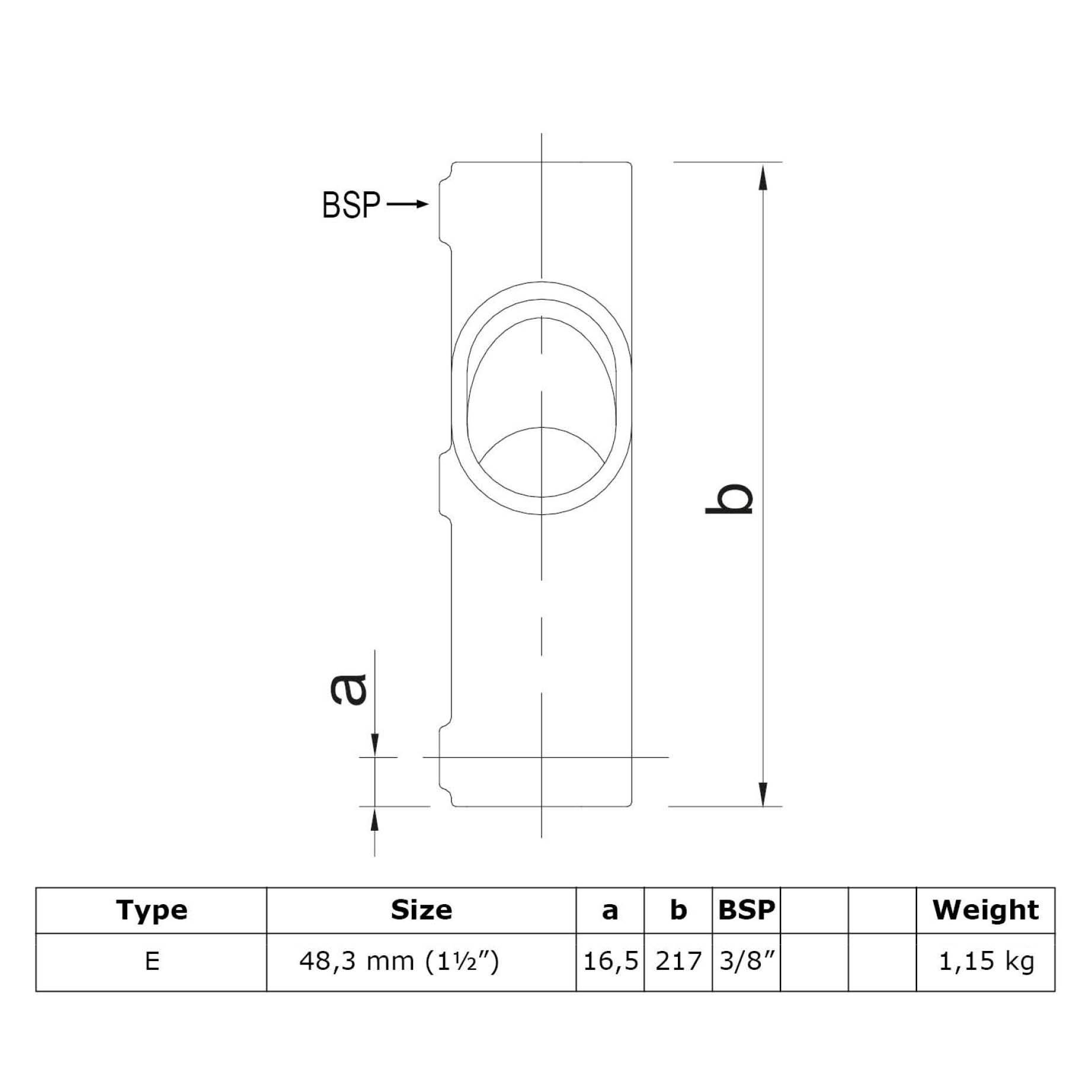 Typ_23 Rohrverbinder Kreuzstück Gefälle 30° - 45° Ø 48,3 mm