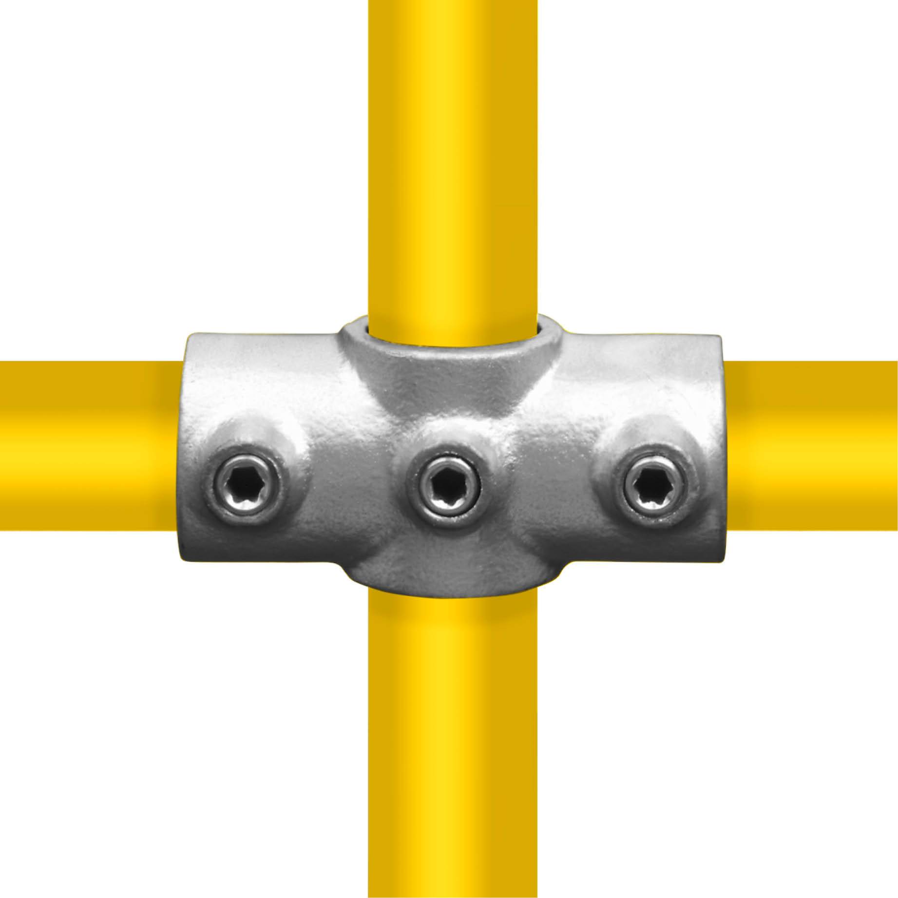 Typ_22 Rohrverbinder Kreuzstück durchgehend 90° Ø 48,3 mm