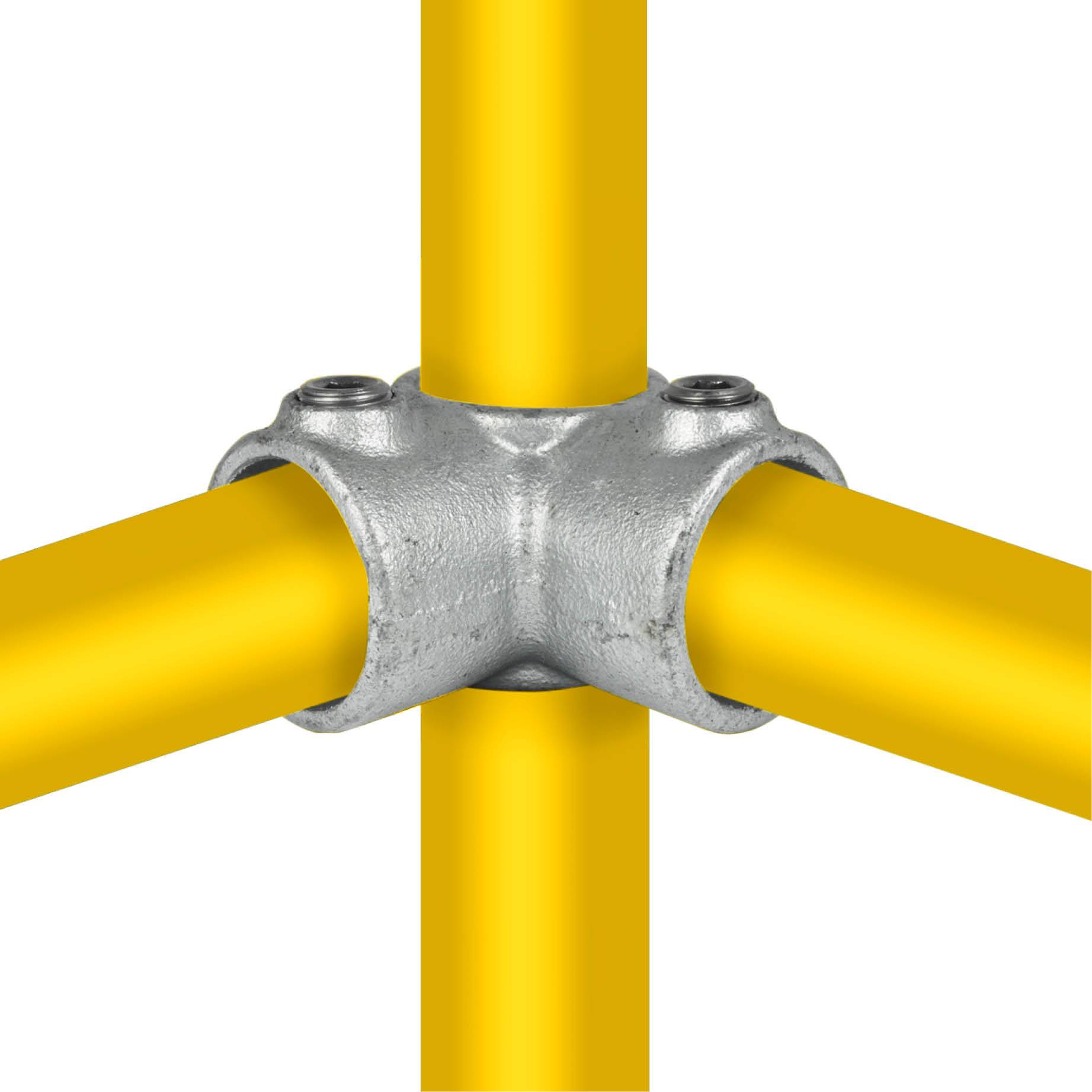 Typ_20 Rohrverbinder Dreiweg-Eckstück 90° Ø 48,3 mm