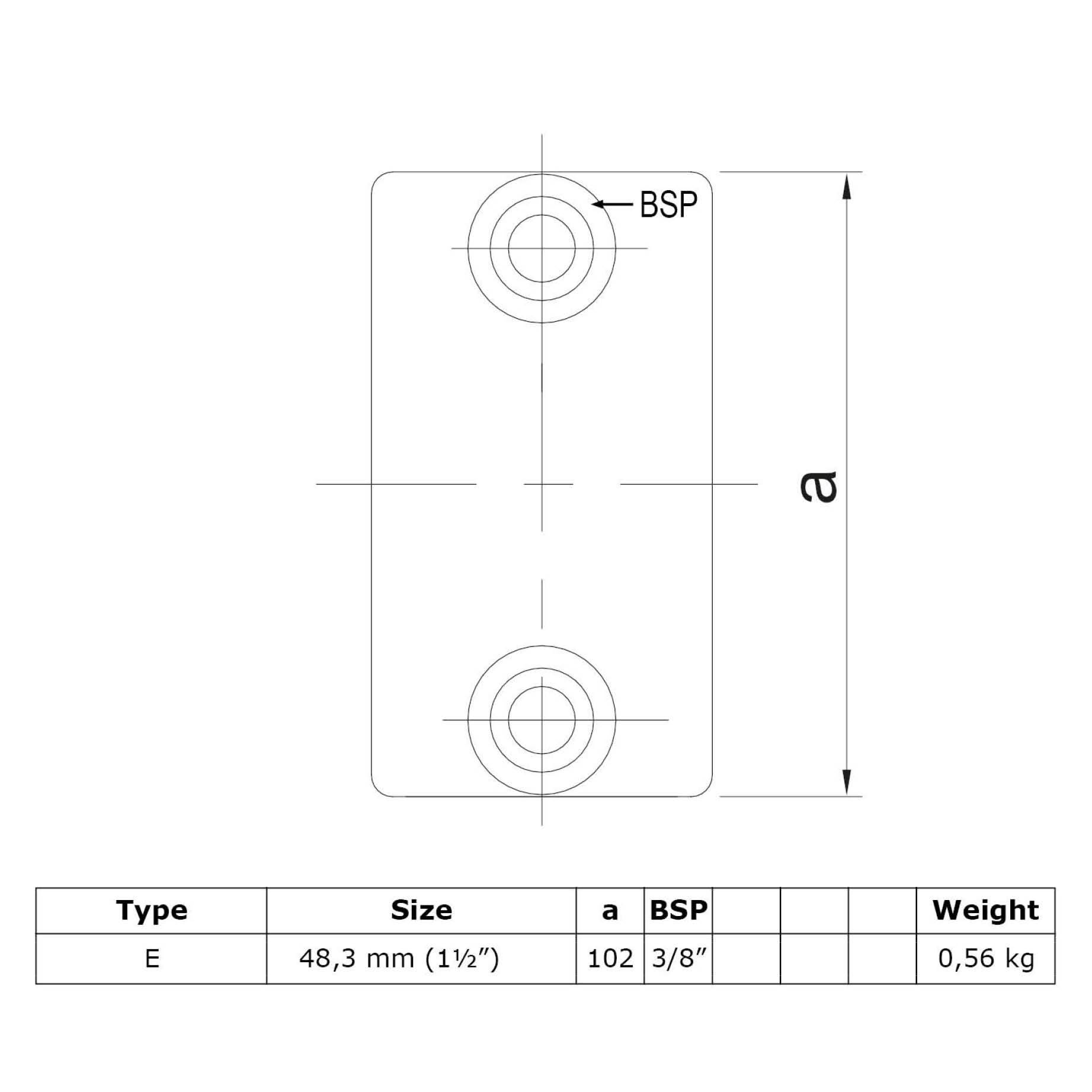 Typ_8 Rohrverbinder gerade (außen) Ø 48,3 mm