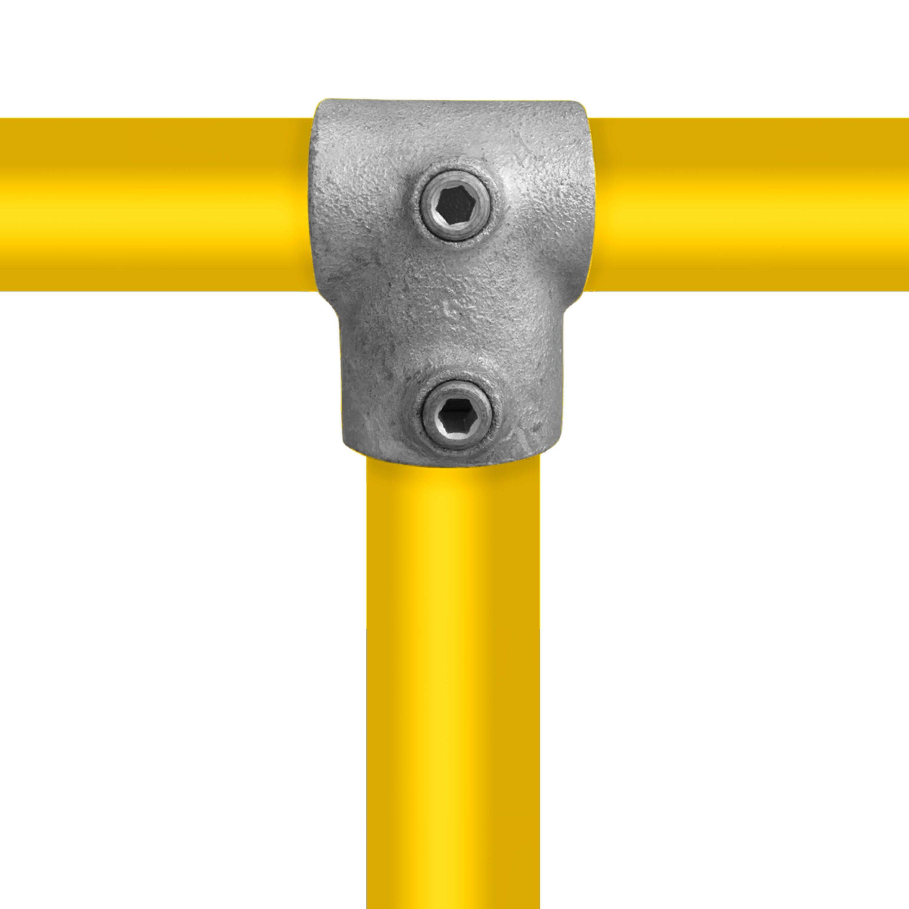 Typ_2V, Rohrverbinder T-Stück kurz Ø 48,3 mm hor. Ø 42,4 vert.