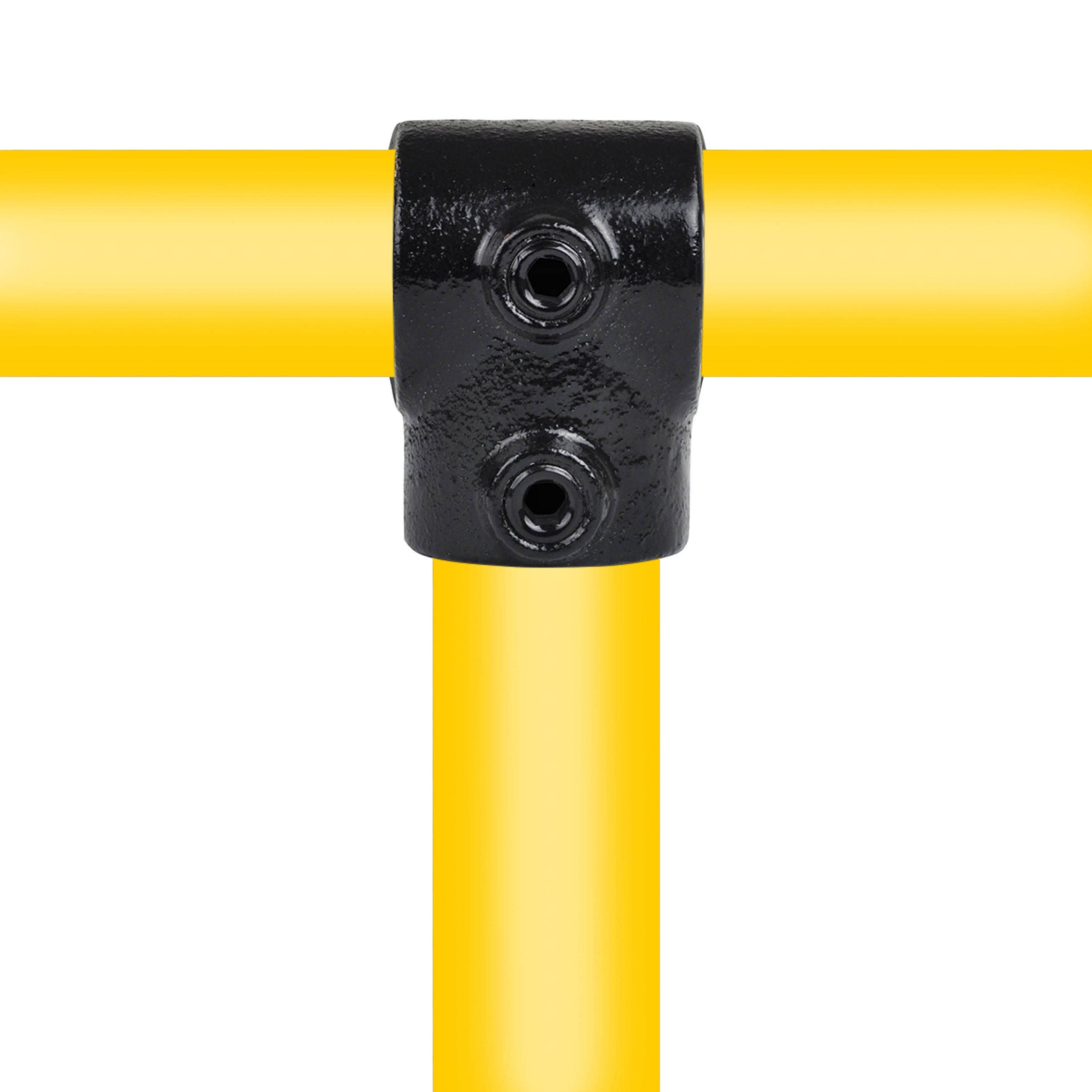 Typ_2 Rohrverbinder T-Stück kurz Ø 48,3 mm (schwarz)