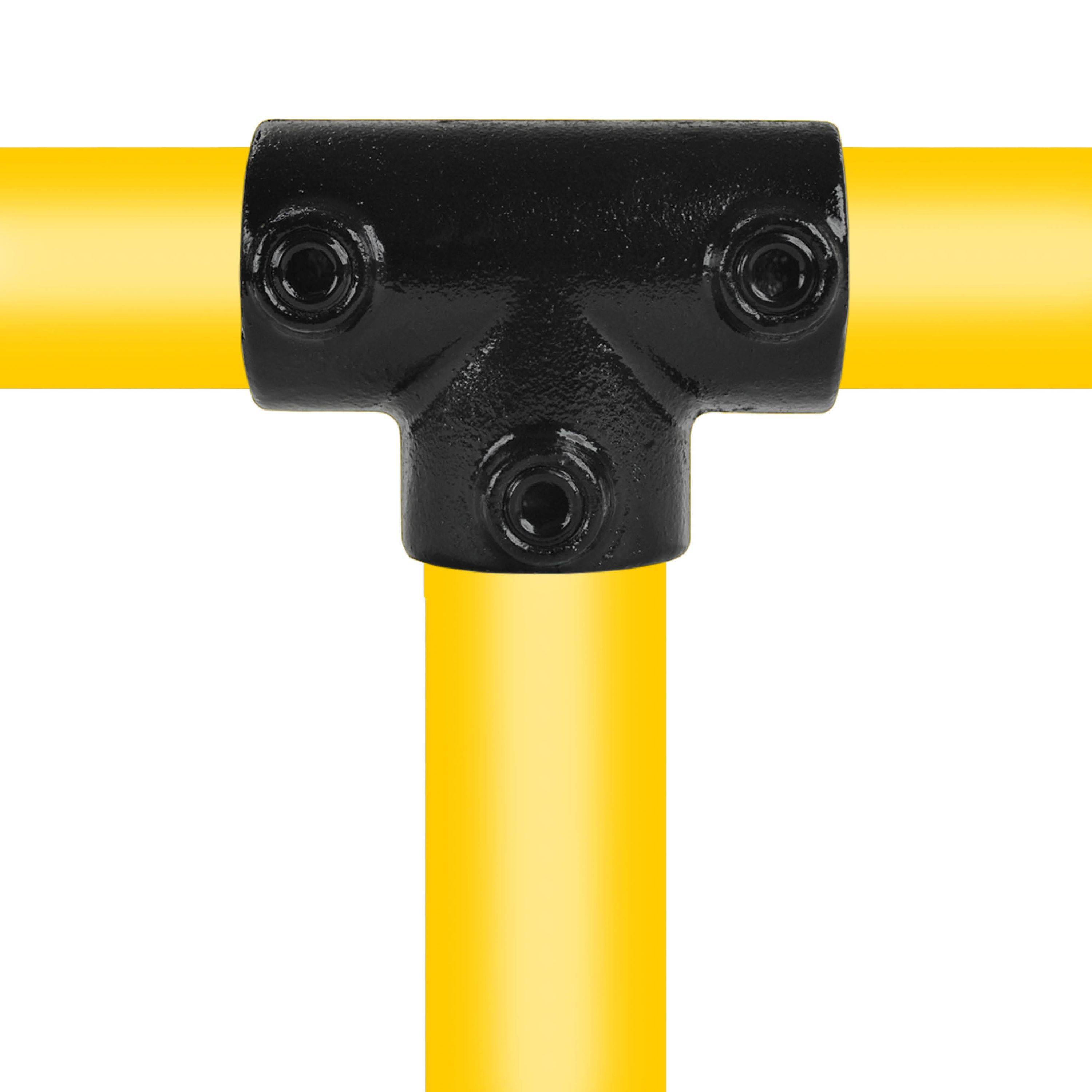 Typ_4 Rohrverbinder T-Stück lang Ø 48,3 mm (schwarz)