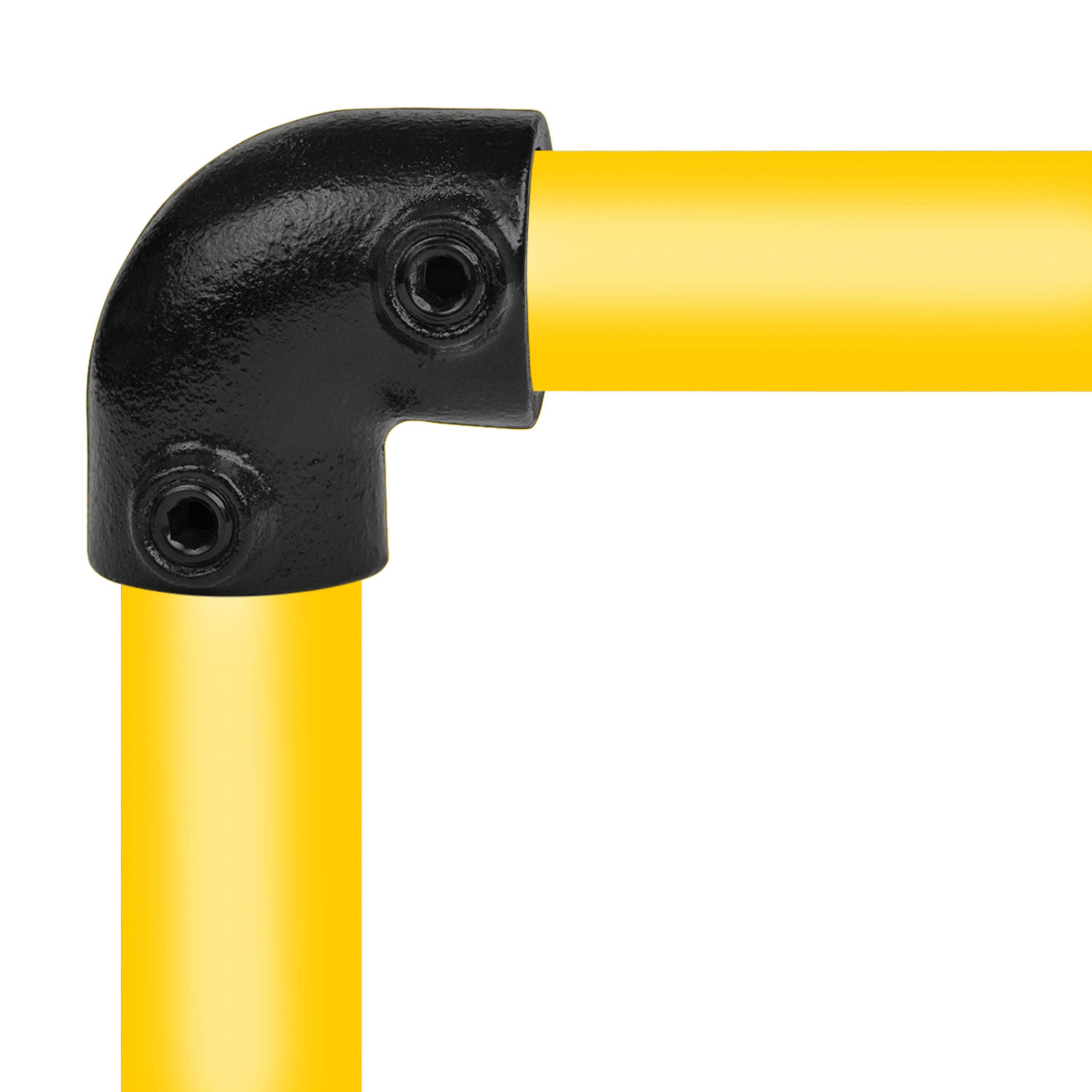 Typ_6 Rohrverbinder Bogen 90° Ø 48,3 mm (schwarz)