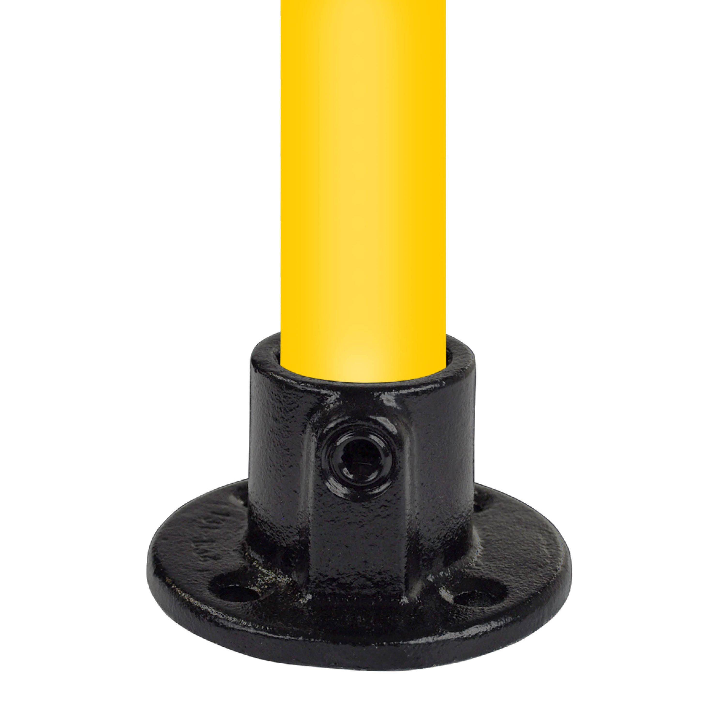 Typ_10 Fußplatte rund Ø 48,3 mm (schwarz)