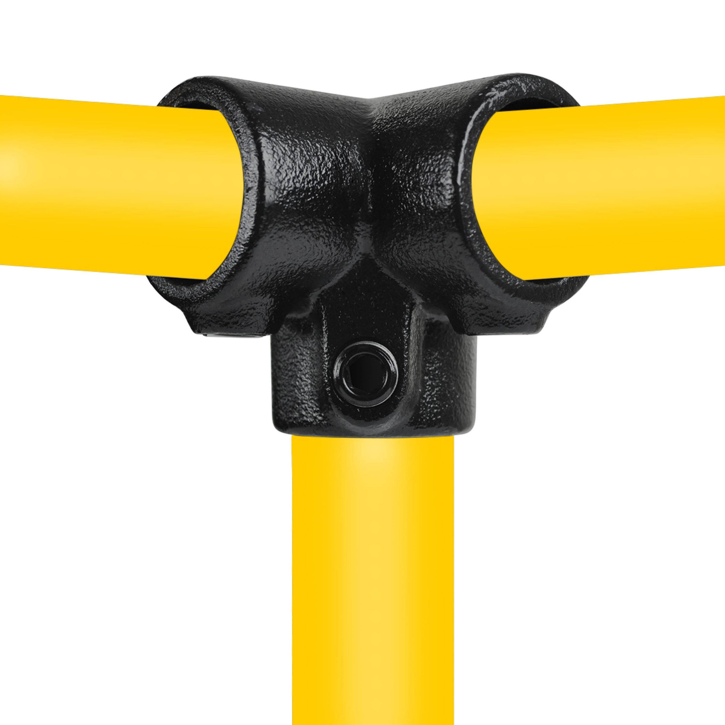 Typ_18 Rohrverbinder Dreiweg-Endstück 90° Ø 48,3 mm (schwarz)