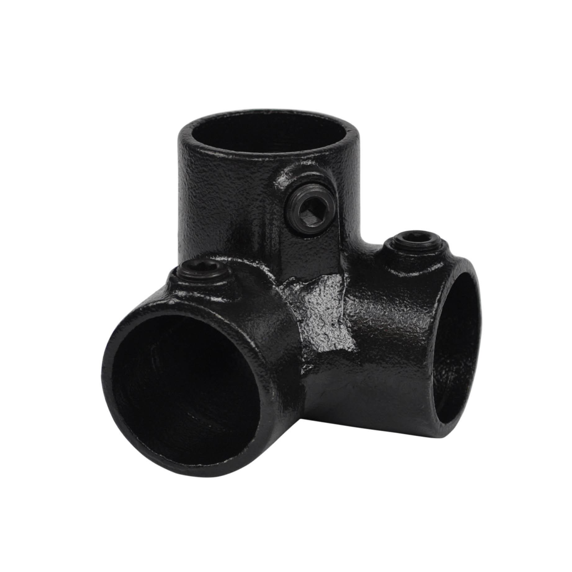 Typ_18 Rohrverbinder Dreiweg-Endstück 90° Ø 48,3 mm (schwarz)