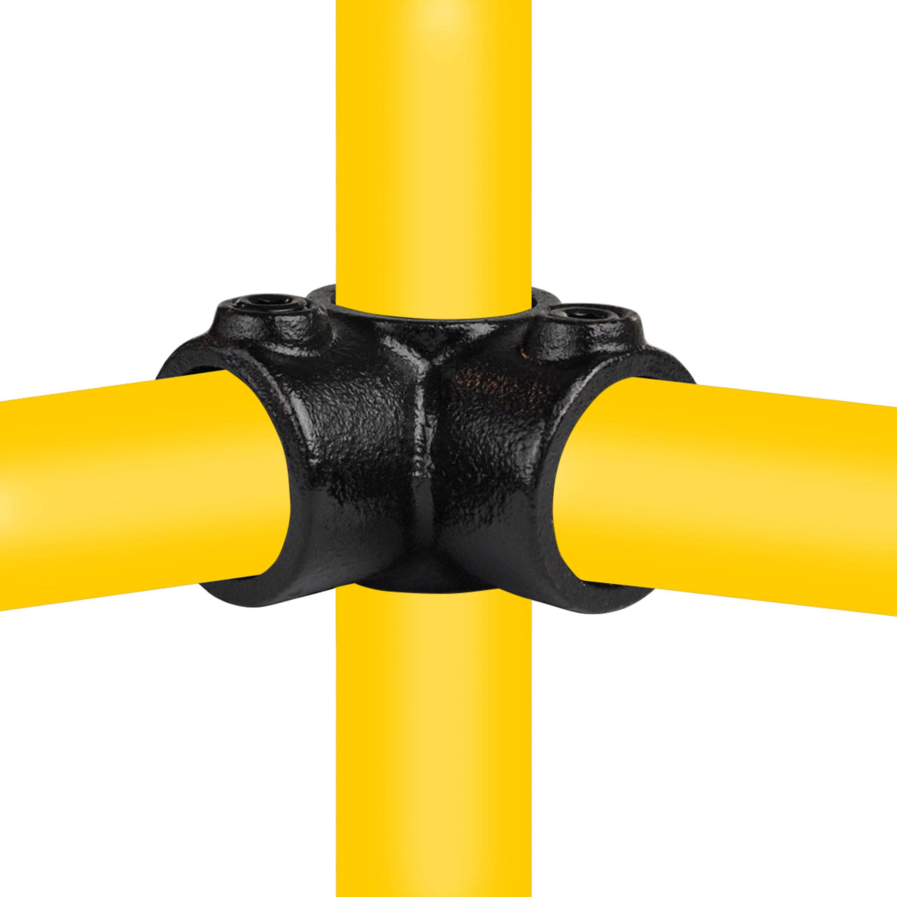 Typ_20 Rohrverbinder Dreiweg-Eckstück 90° Ø 48,3 mm (schwarz)