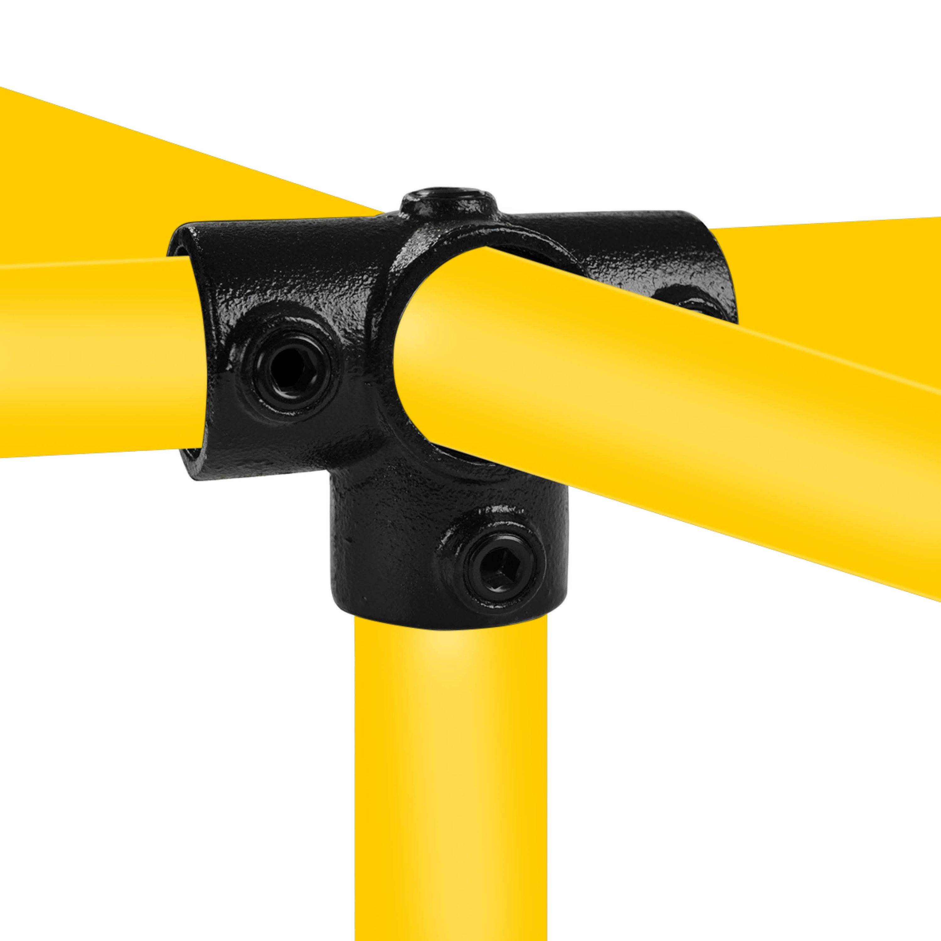 Typ_24 Rohrverbinder 3-Richtungs-T-Stück Ø 48,3 mm (schwarz)