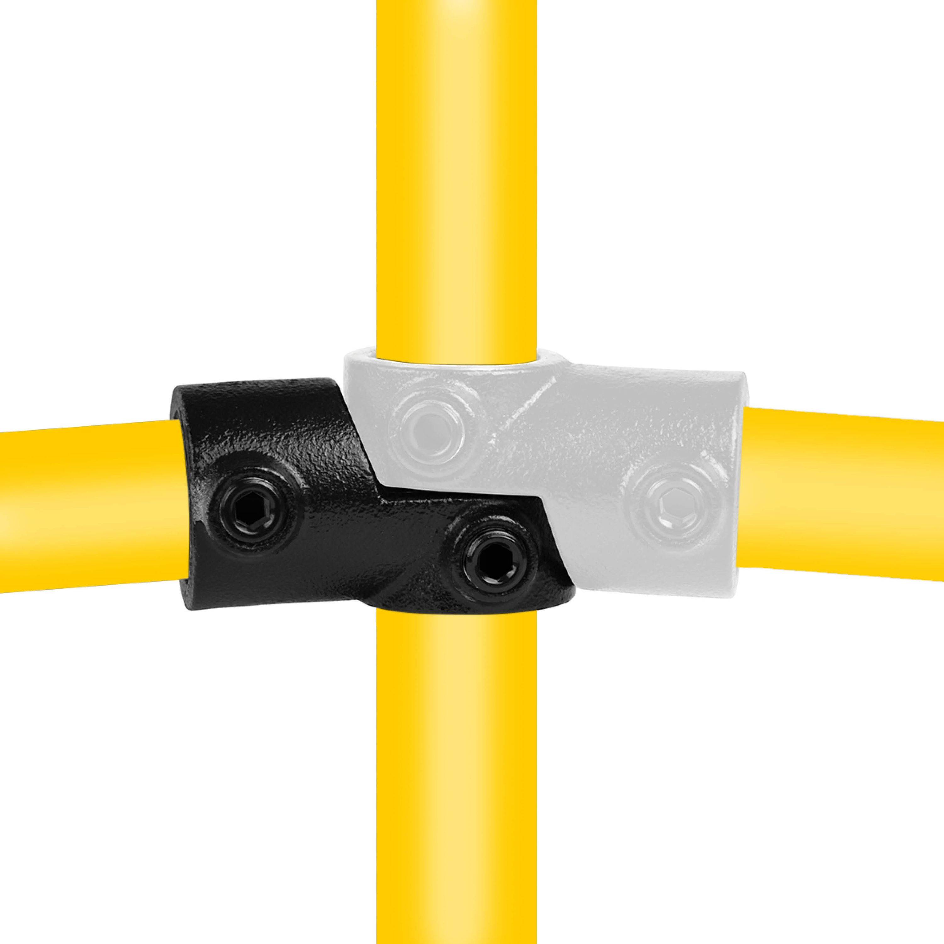 Typ_49 Rohrverbinder Eckstück Winkelgelenk Ø 48,3 mm (schwarz)