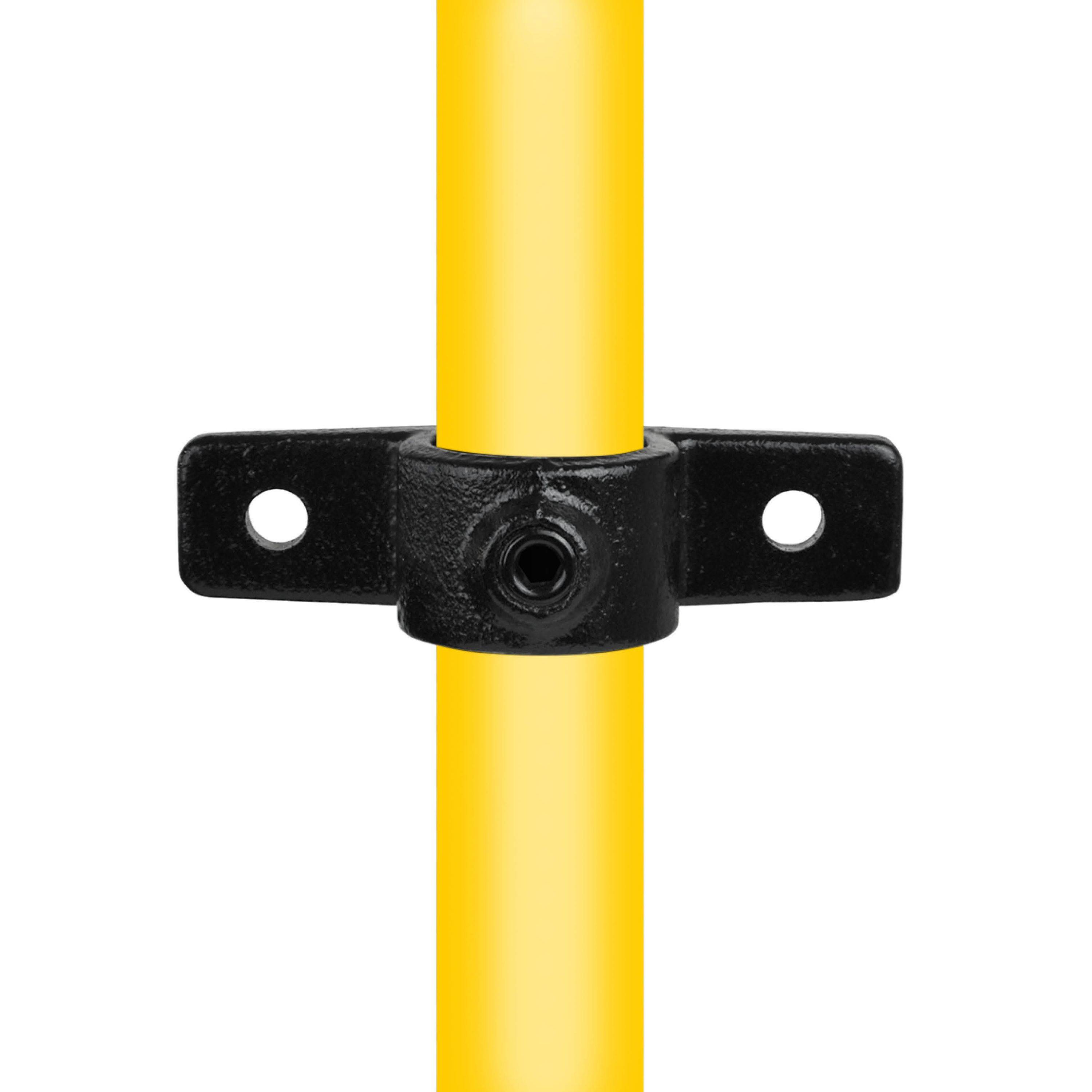 Typ_56 Rohrverbinder Wandschelle mit Doppellasche Ø 48,3 mm (schwarz)