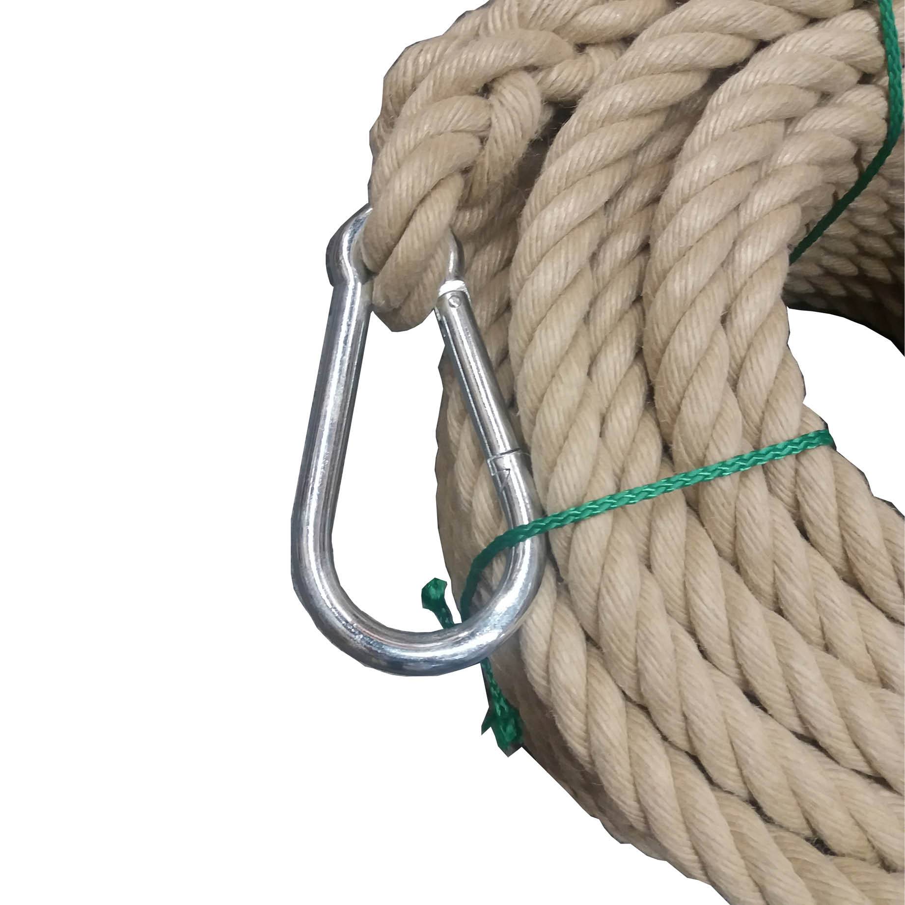 Halteseil PP 20 mm - 20 m / 4 - schäftig einseitig Karabinerhaken 12 x 140 mm