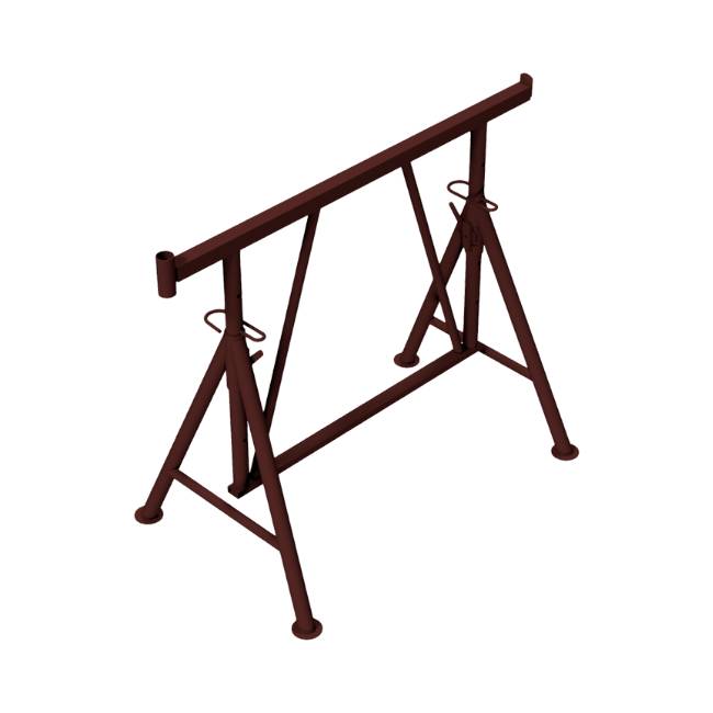 Faltgerüstbock "Compakt S 1200", braun lackiert - Gr. 1 B 1.2 x H 0.75-1.30 m