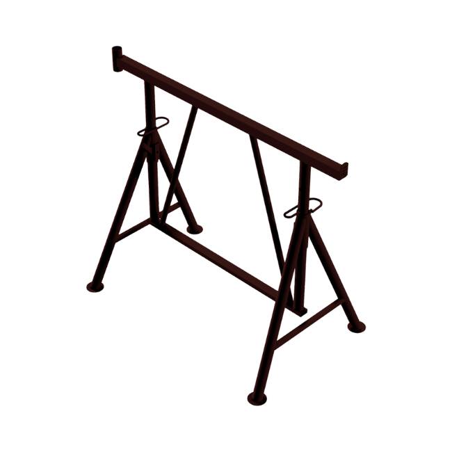 Faltgerüstbock "Compakt S 1200", braun lackiert - Gr. 1 B 1.2 x H 0.75-1.30 m