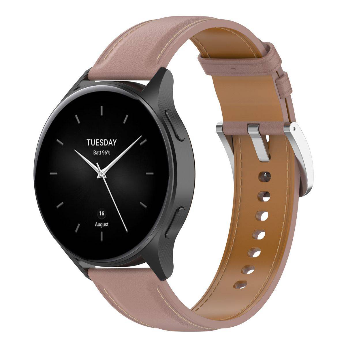 Für Xiaomi Watch 2 Pro hochwertiges Kunst-Leder Ersatz Armband Pink