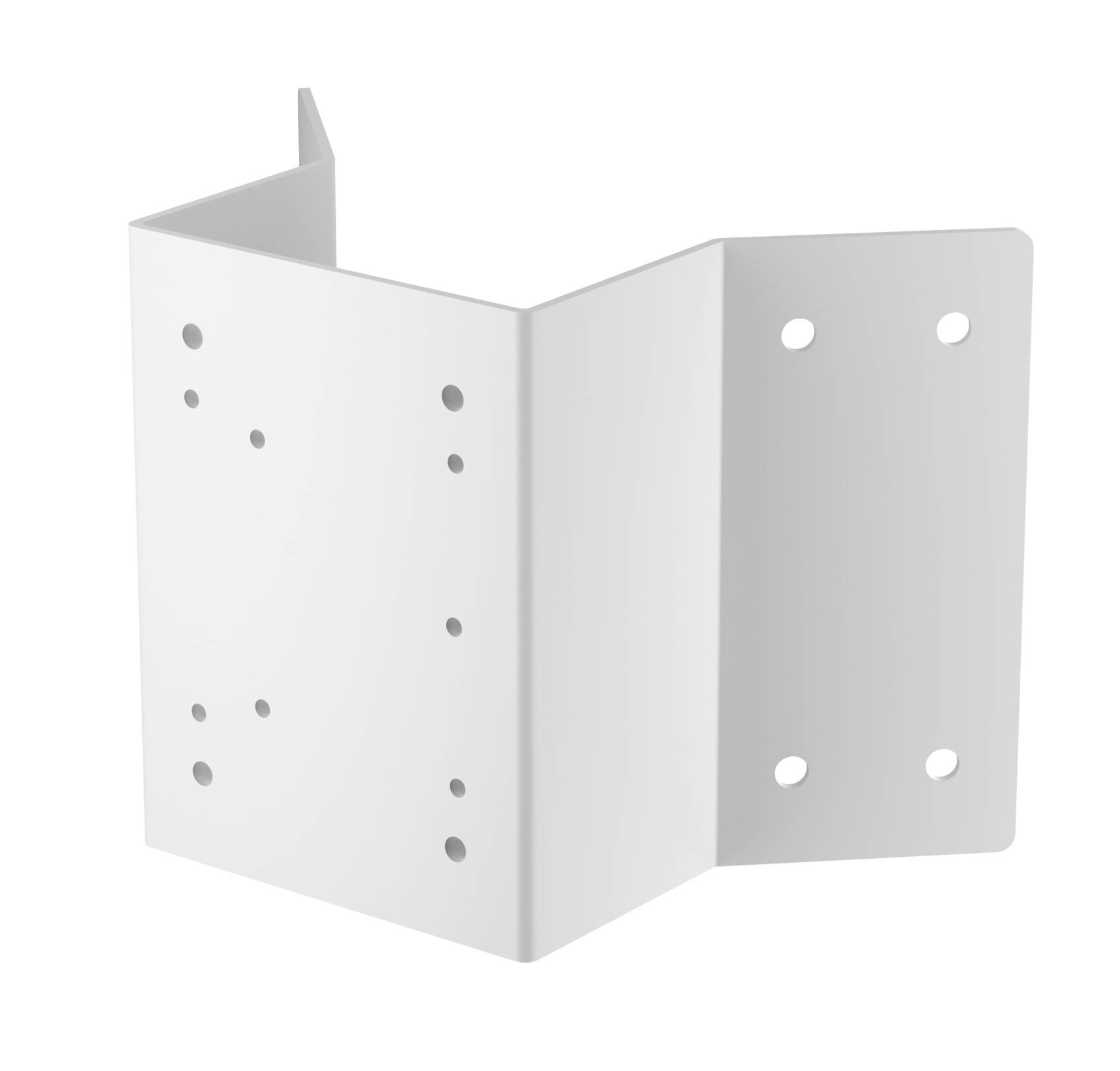 Weiß gefaltete Broschüre oder Tri-Fold-Broschüre, offen gegen einen schwarzen Hintergrund dargestellt, mit Platzhalter-Punktmarkierungen auf den Panels.