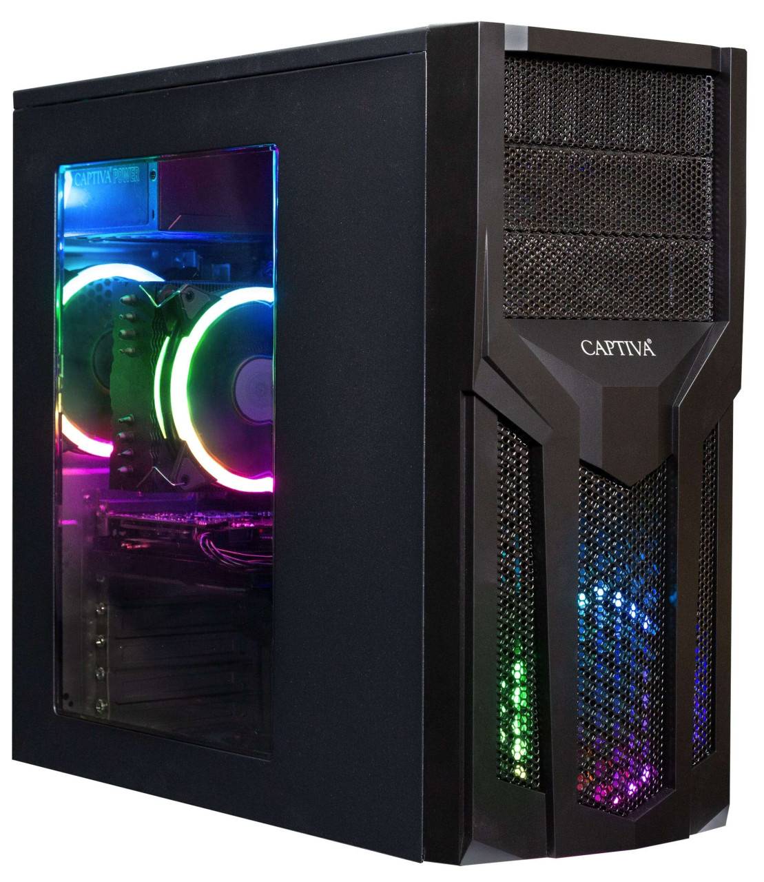 Captiva PC Advanced Gaming I80-574 (i5-14400/RTX4060 Ti 8GB GDDR6/SSD 500GB/16GB/WLAN/Windows 11 Home 64-bit)