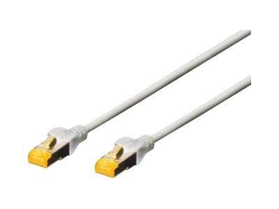 DIGITUS Patchkabel Cat6a S/FTP 2xRJ45 10.0m grau Hebelschutz Polybeutel Kabel RJ45 Cat.6