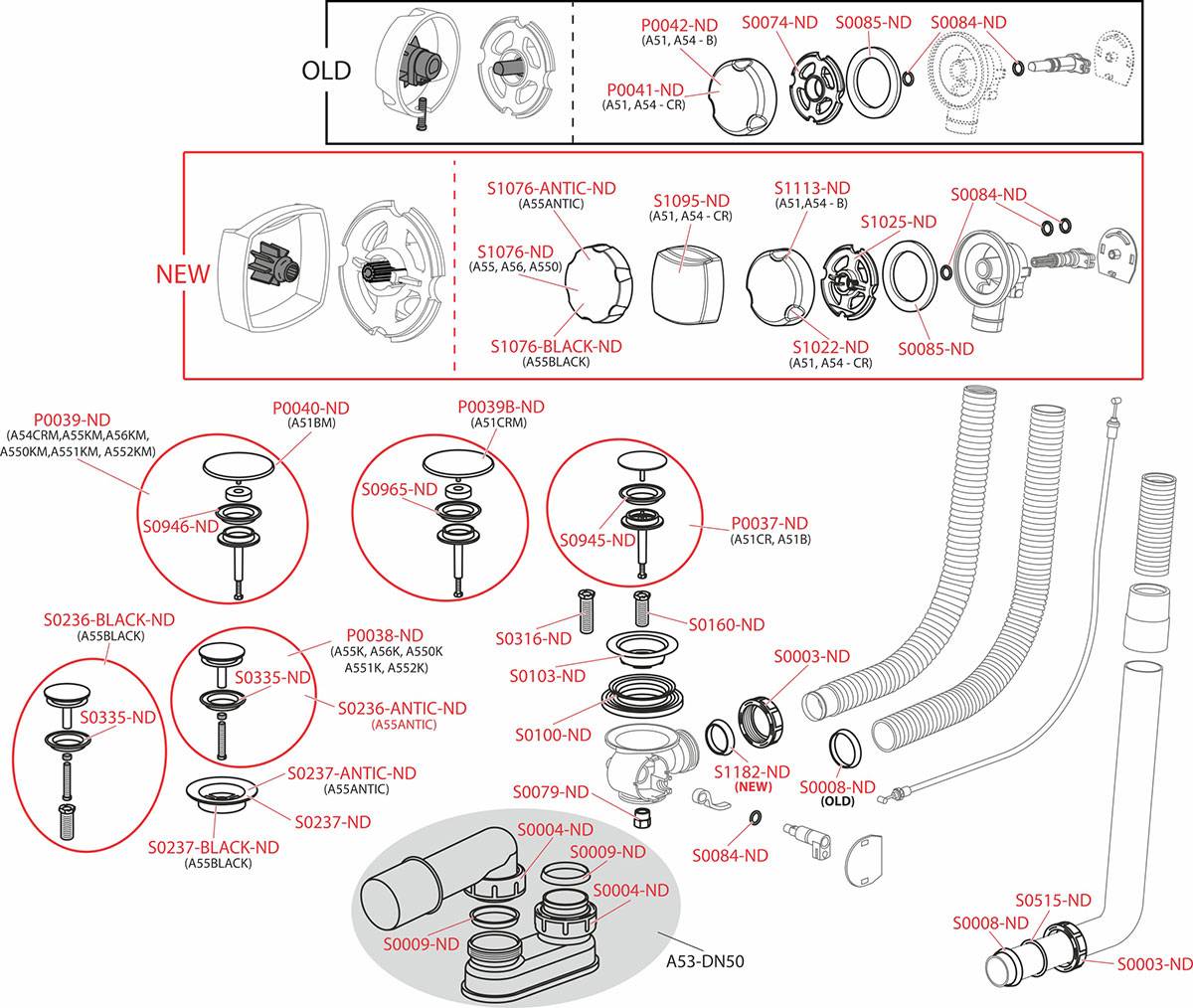 alcadrain Ablauf- und Überlauf Wanne - chrom