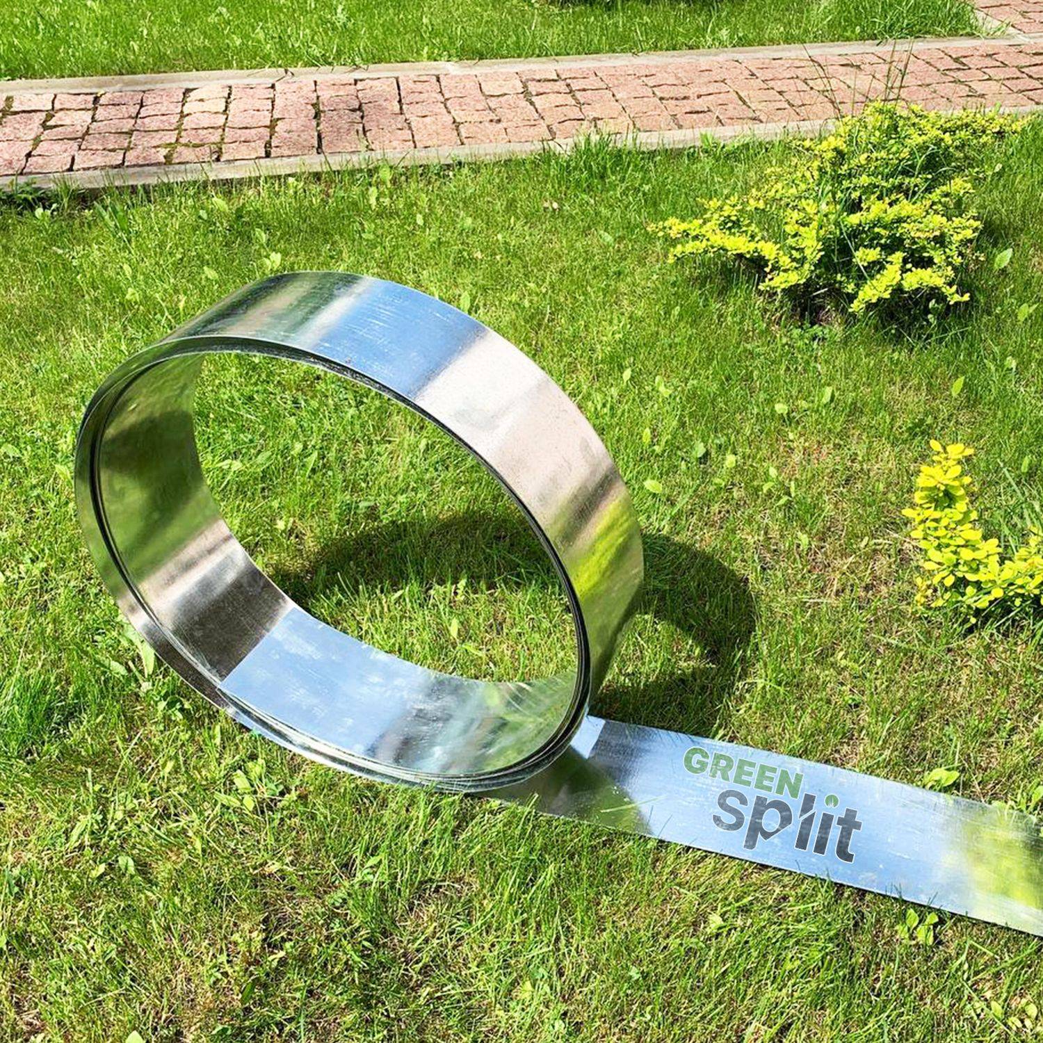 Rasenkantenband Metall Alu/Zink (Länge 10m 15m / Höhe 15cm 20cm 25cm), Length:15 m,Width:20 cm